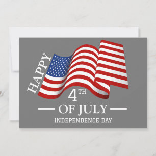 Gelukkig op 4 juli Independence Day Amerikaanse vl Feestdagenkaart