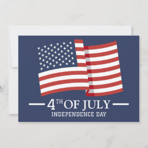 Gelukkig op 4 juli Independence Day Amerikaanse vl Feestdagenkaart