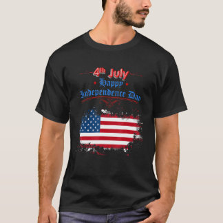 Gelukkig op 4 juli ja, het is mijn geboorte in Ame T-shirt