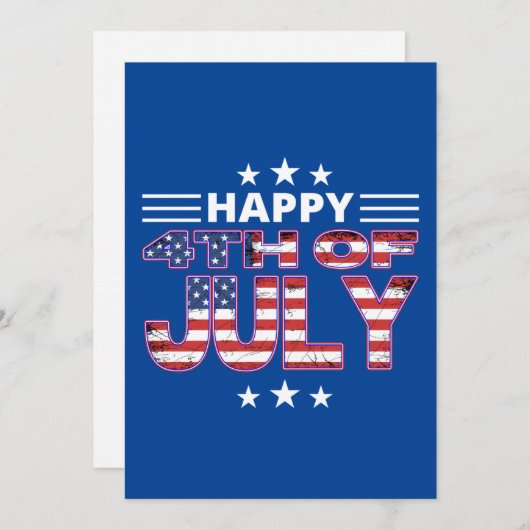 gelukkig op 4 juli kaart (Voorkant / Achterkant)