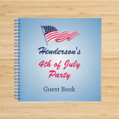 Gelukkig op 4 juli met Amerikaans vlaggen Guest Bo Notitieboek