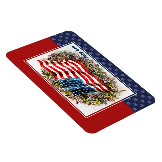 Gelukkig op 4 juli. Patriottisch Design Gift Magneet (Rechterzijde)