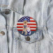 Gelukkig op 4 juli!! ronde button 7,6 cm (In situ)