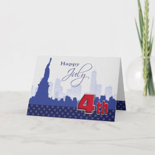 Gelukkig op 4 juli. Statue Of Liberty Kaart