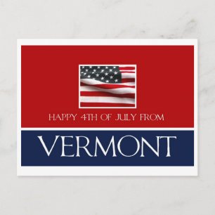 gelukkig op 4 juli uit Vermont Briefkaart