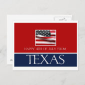 gelukkig op 4 juli van texas briefkaart (Voorkant / Achterkant)
