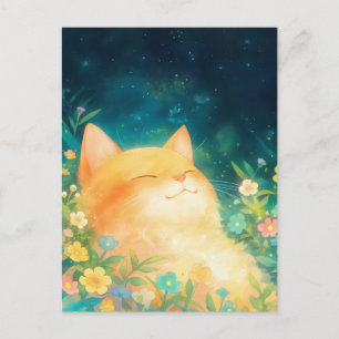 Gelukkig Oranje Kittens Sterrennacht Briefkaart