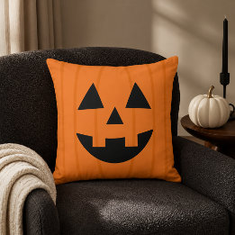 Gelukkig Oranje Pompoen Glimlach Halloween Kussen