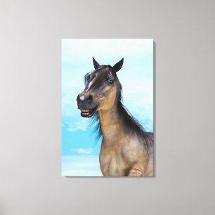 Gelukkig Paard Canvas Afdruk