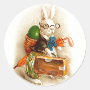 Gelukkig Paaschfeest Nederlandse Vintage Pasen Ronde Sticker