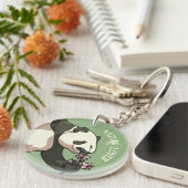 Gelukkig Panda Ruikende Bloesem Natuurliefhebber C Sleutelhanger (Voorkant Rechts)