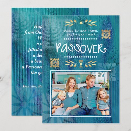 Gelukkig Pascha. Aangepaste fotokaart Kaart (Voorkant / Achterkant)