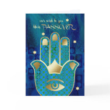Gelukkig Pascha. Hamsa Hand Gelukssymbool