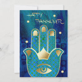 Gelukkig Pascha. Hamsa Hand Lucky Symbol Kaart