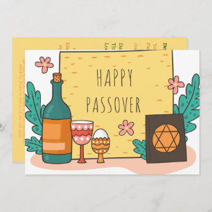 Gelukkig Pascha  Mooie Seder Pesach Uitnodiging