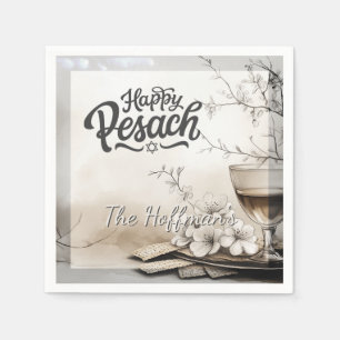 Gelukkig Pascha   Pesach joodse traditionele Vinta Servet