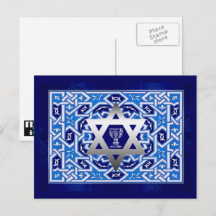 Gelukkig Pascha Star van David en Kiddush Briefkaart