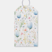 Gelukkig Pasen | Aangepaste naam | Bloemen Cadeaulabel (Achterkant)