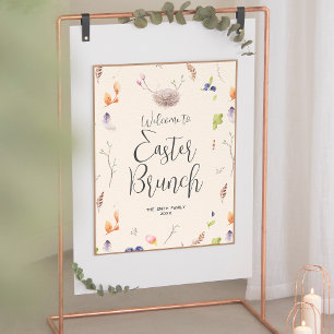 Gelukkig Pasen Brunch Welkom Poster