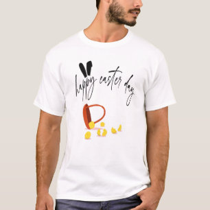 Gelukkig Pasen Dag Citaat Eieren Mand Koel Ei Jage T-shirt