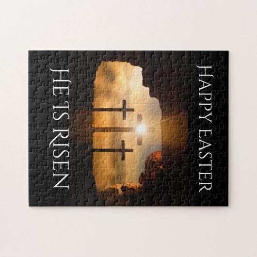 Gelukkig Pasen dat hij de feestdag is Legpuzzel (Horizontaal)