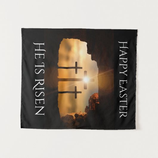 Gelukkig Pasen dat hij de feestdag is Wandkleed (Voorkant (horizontaal))