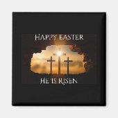Gelukkig Pasen dat hij drie Crosses Holiday is Magneet (Voorkant)