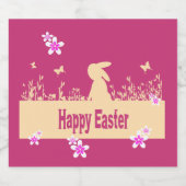 gelukkig Pasen, droomhaas Sparkling Wijnetiket (Enkel label)