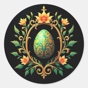 Gelukkig Pasen, een symbool van vernieuwing en vre Ronde Sticker