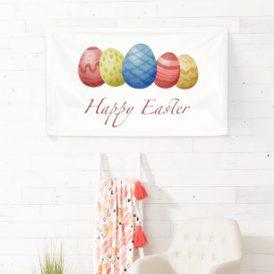 Gelukkig Pasen Eieren Banner – Lente Feestje