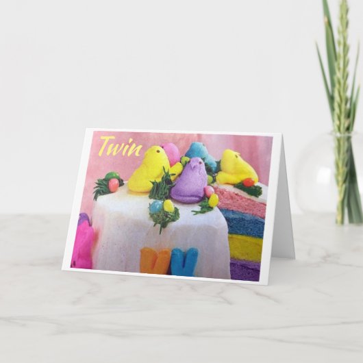 GELUKKIG "PASEN" EN "LENTE" NAAR ****MIJN TWEELING KAART (Voorkant)