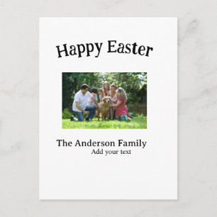 Gelukkig Pasen familie foto naam tekst hereniging Feestdagenkaart
