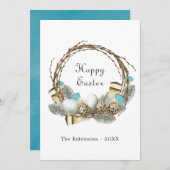 Gelukkig Pasen Feestdagenkaart (Voorkant / Achterkant)