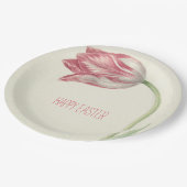 Gelukkig Pasen | Fine Art Roze & Witte Tulp Papieren Bordje (Gekanteld)
