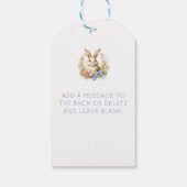 Gelukkig Pasen Konijn Cadeaulabel (Achterkant)