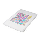 Gelukkig Pasen Konijn Coquette Strik Preppy Pasen  Badmat (Gekanteld)