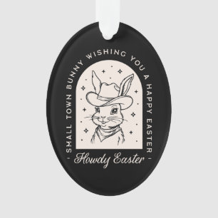 Gelukkig Pasen konijn grappig donkere western them Ornament