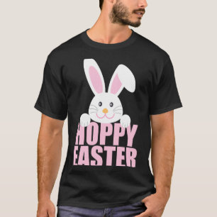 Gelukkig Pasen Konijn Grappig Roze Meisjes T-shirt