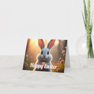 Gelukkig Pasen Konijn in de Magie van de Lente Kaart