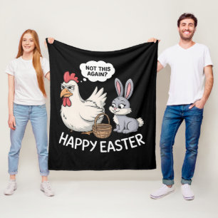 Gelukkig Pasen Konijn Kip Niet Nog Een Keer Fleece Deken