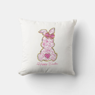 Gelukkig Pasen Konijn Meisjes Pasen Vrouwen Roze B Kussen
