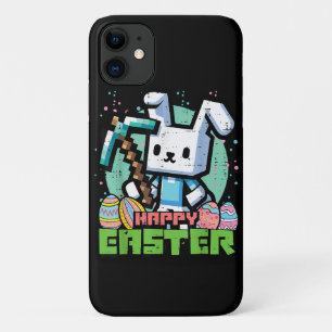 Gelukkig Pasen Konijn Pixel Game  iPhone 11 Hoesje