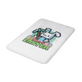Gelukkig Pasen Konijn Pixel Game Gaming Gamer Jong Badmat (Gekanteld)