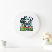 Gelukkig Pasen Konijn Pixel Game Gaming Gamer Jong Grote Klok (Huis)