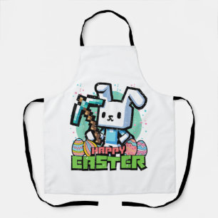 Gelukkig Pasen Konijn Pixel Game Gaming Gamer Jong Schort