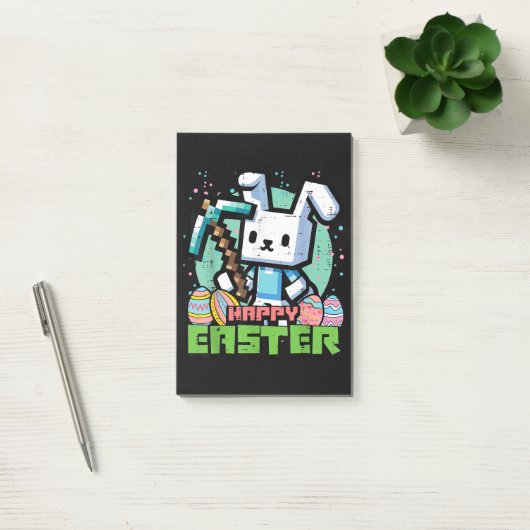 Gelukkig Pasen Konijn Pixel Game  Post-it® Notes (Kantoor)