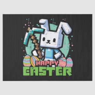 Gelukkig Pasen Konijn Pixel Game  Tissuepapier