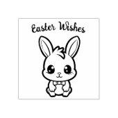 🐰Gelukkig Pasen met paashaas en tekst Rubberstempel (Afrduk)