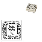 🐰Gelukkig Pasen met paashaas en tekst Rubberstempel (Gestempeld)