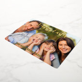 Gelukkig Pasen Modern Elegant Script Custom Photo Folie Feestdagenkaart (Gedraaid)